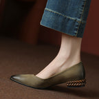 Retro Rub Pointed Toe Flats