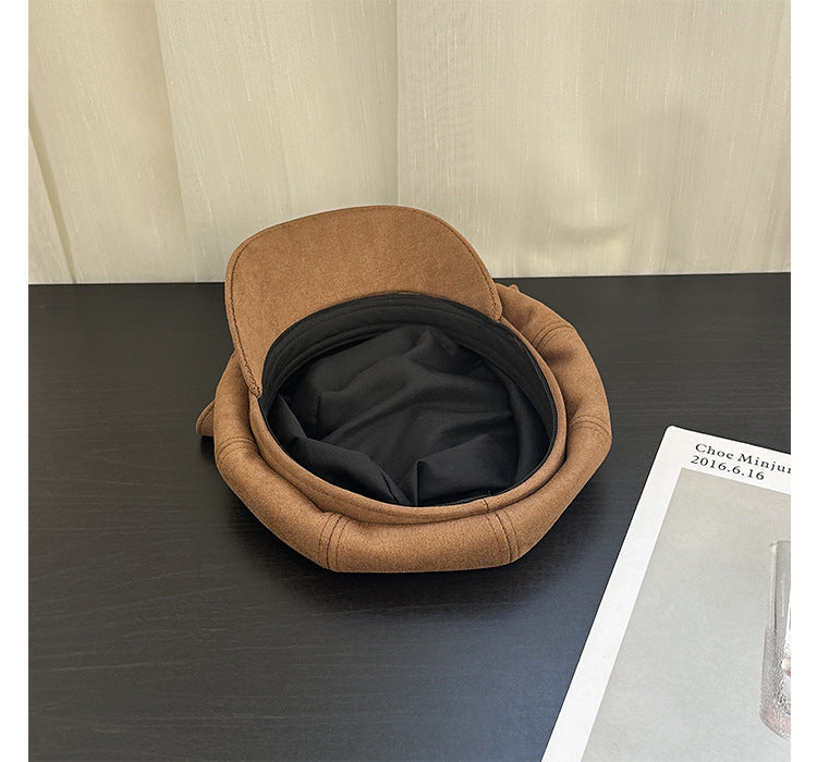 Bear Ears Suede Fleece Hat