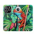 Cyclops Red Frog Flip Phone Case – Wallet Cover with Card Slots