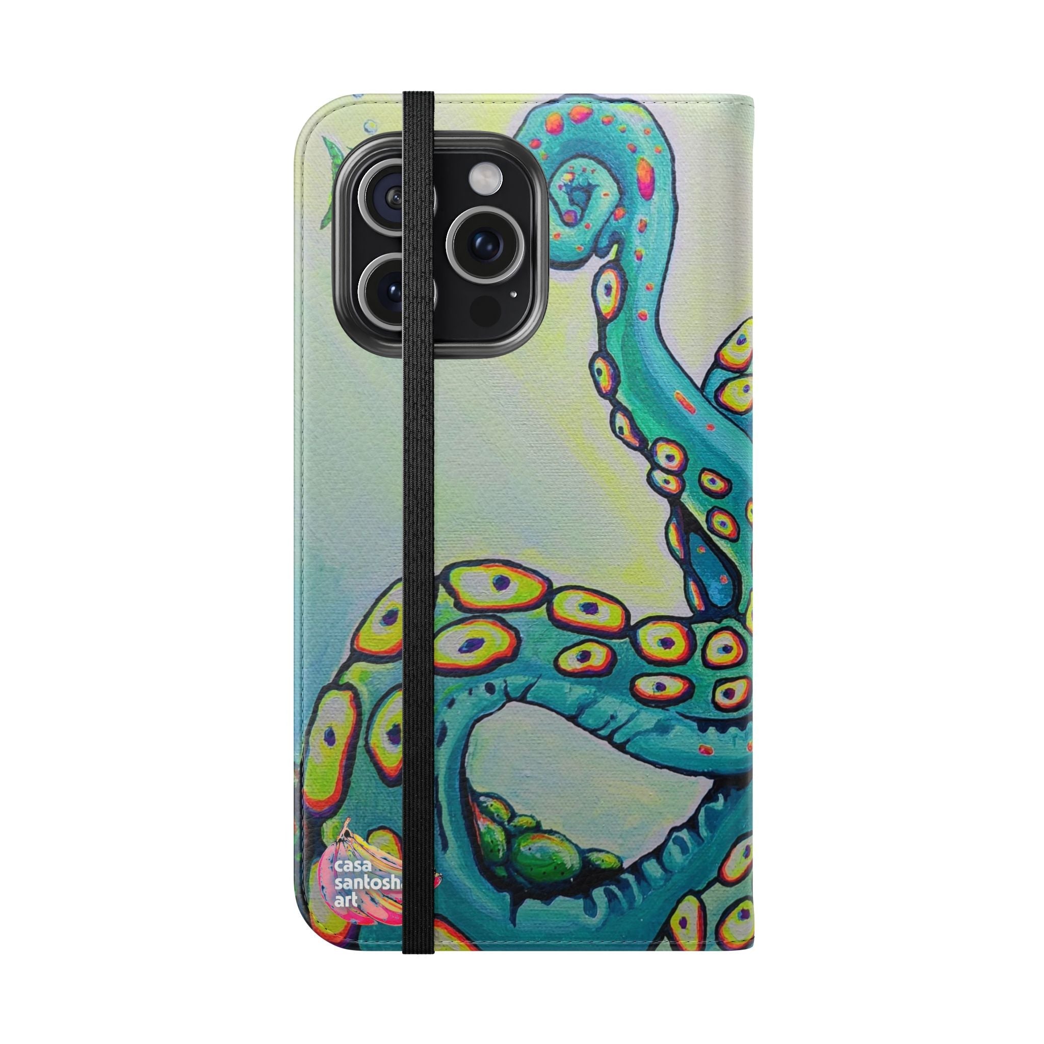 Cyclops Octopus Flip Phone Case – Wallet Cover with Card Slots
