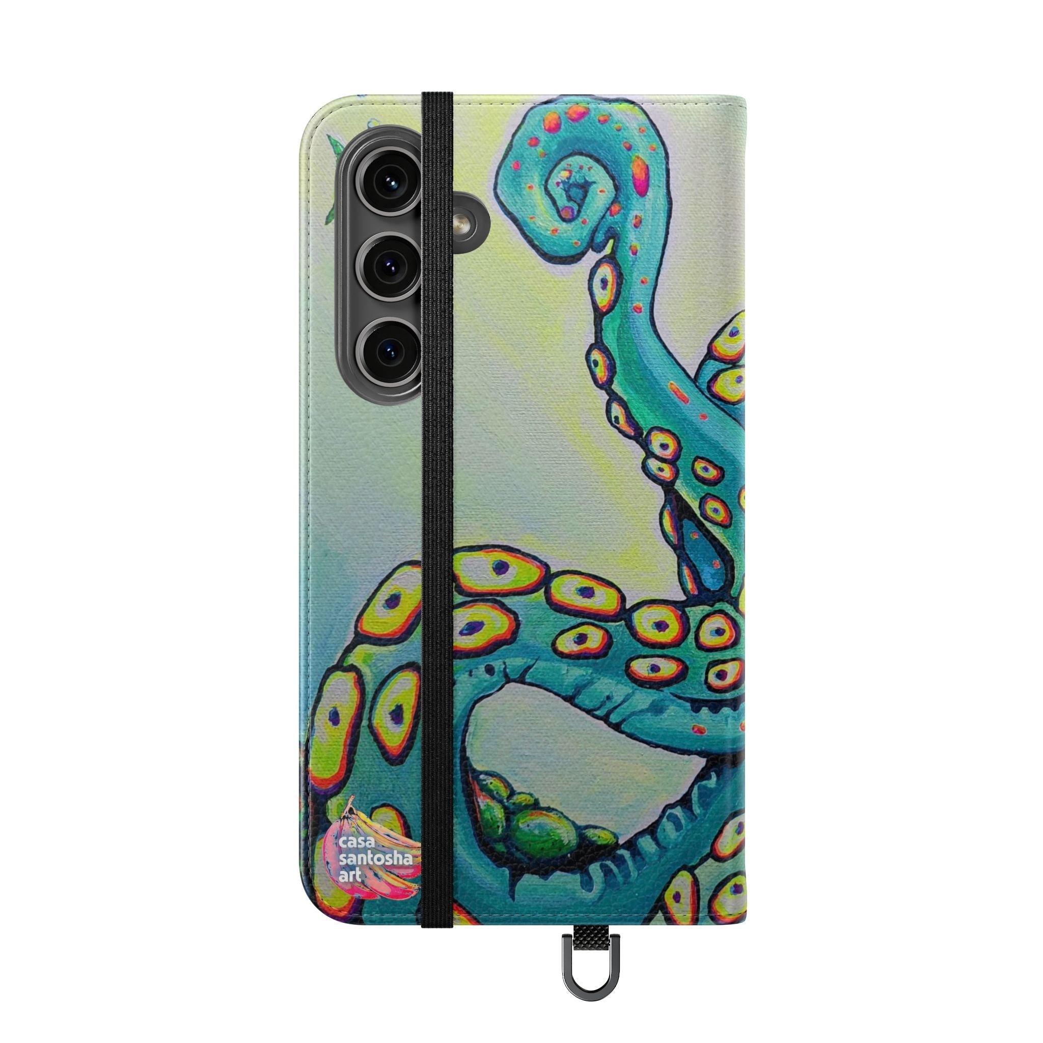 Cyclops Octopus Flip Phone Case – Wallet Cover with Card Slots