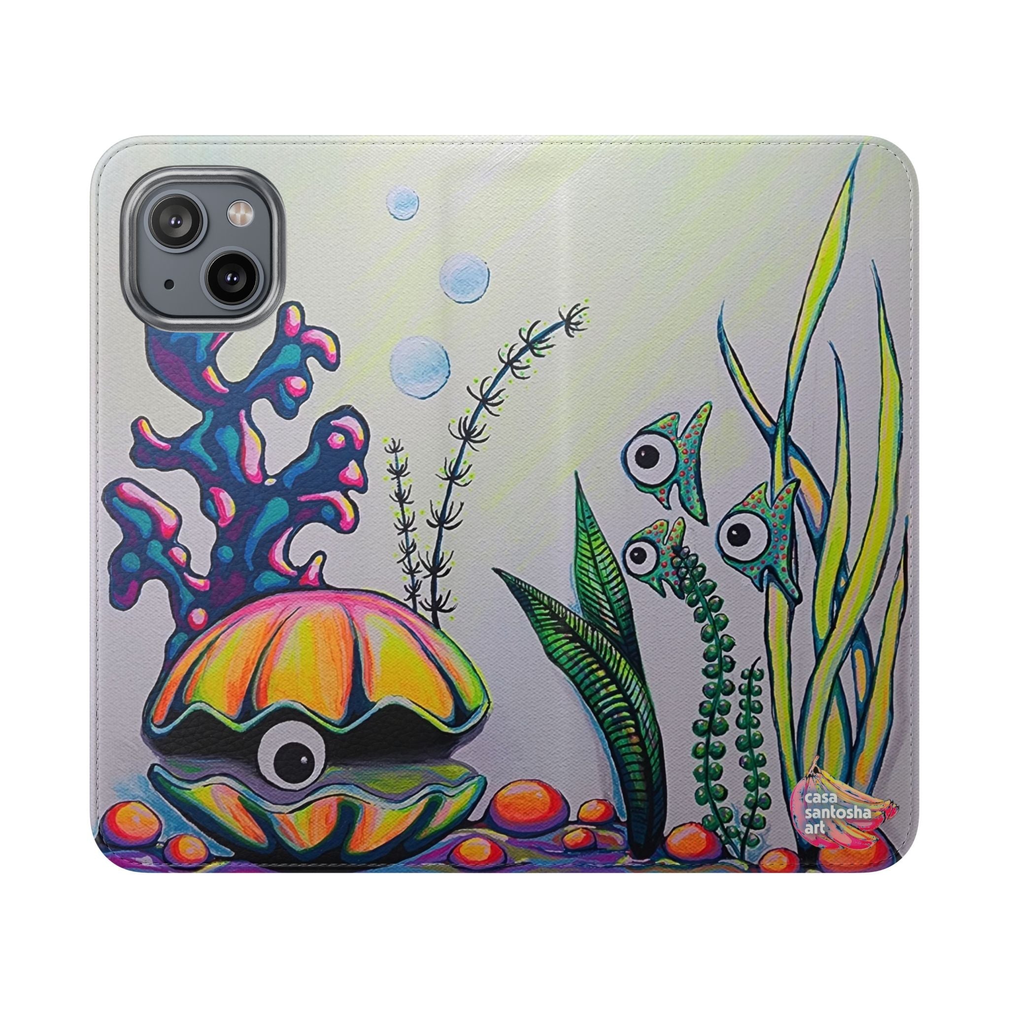 Cyclops Clam Flip Phone Case – Wallet Cover with Card Slots
