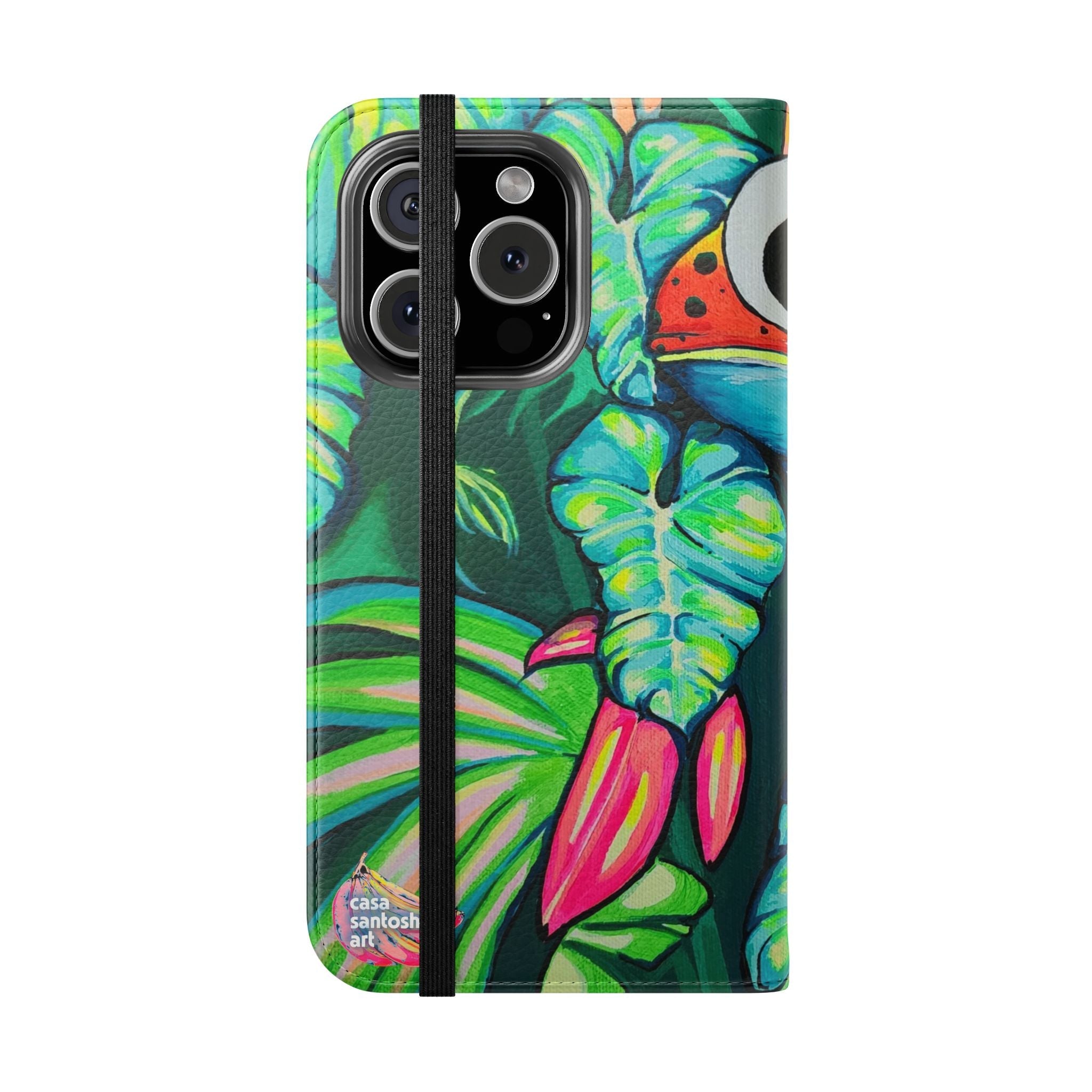 Cyclops Red Frog Flip Phone Case – Wallet Cover with Card Slots