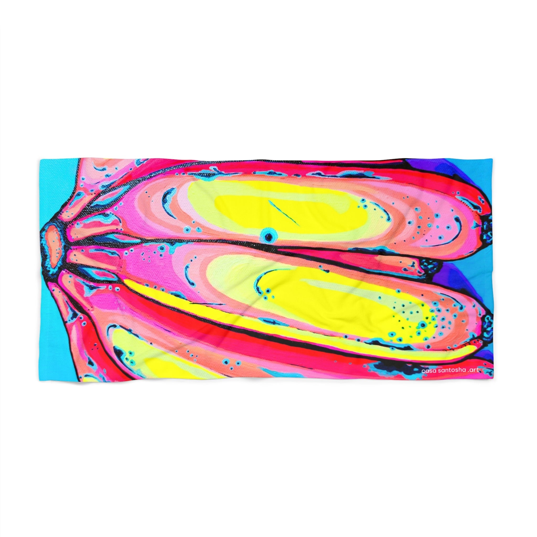 Neon Fat Bananas Beach Towel for Summer Fun and Vacation Essentials