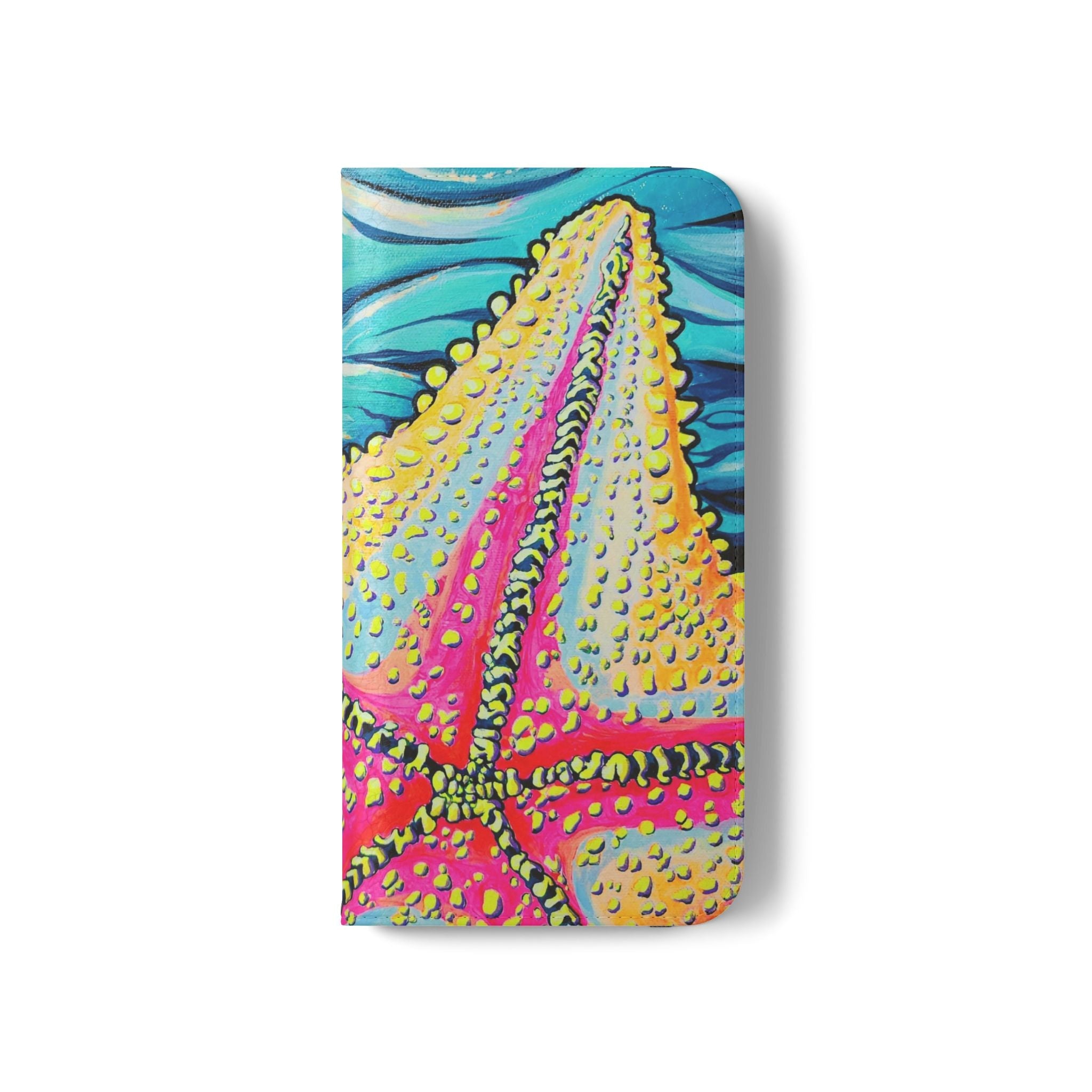 Starfish Beach Bocas Flip Phone Case – Wallet Cover with Card Slots