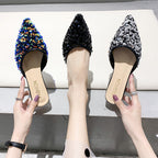 Sequined Half Slippers Pointed Toe Flats