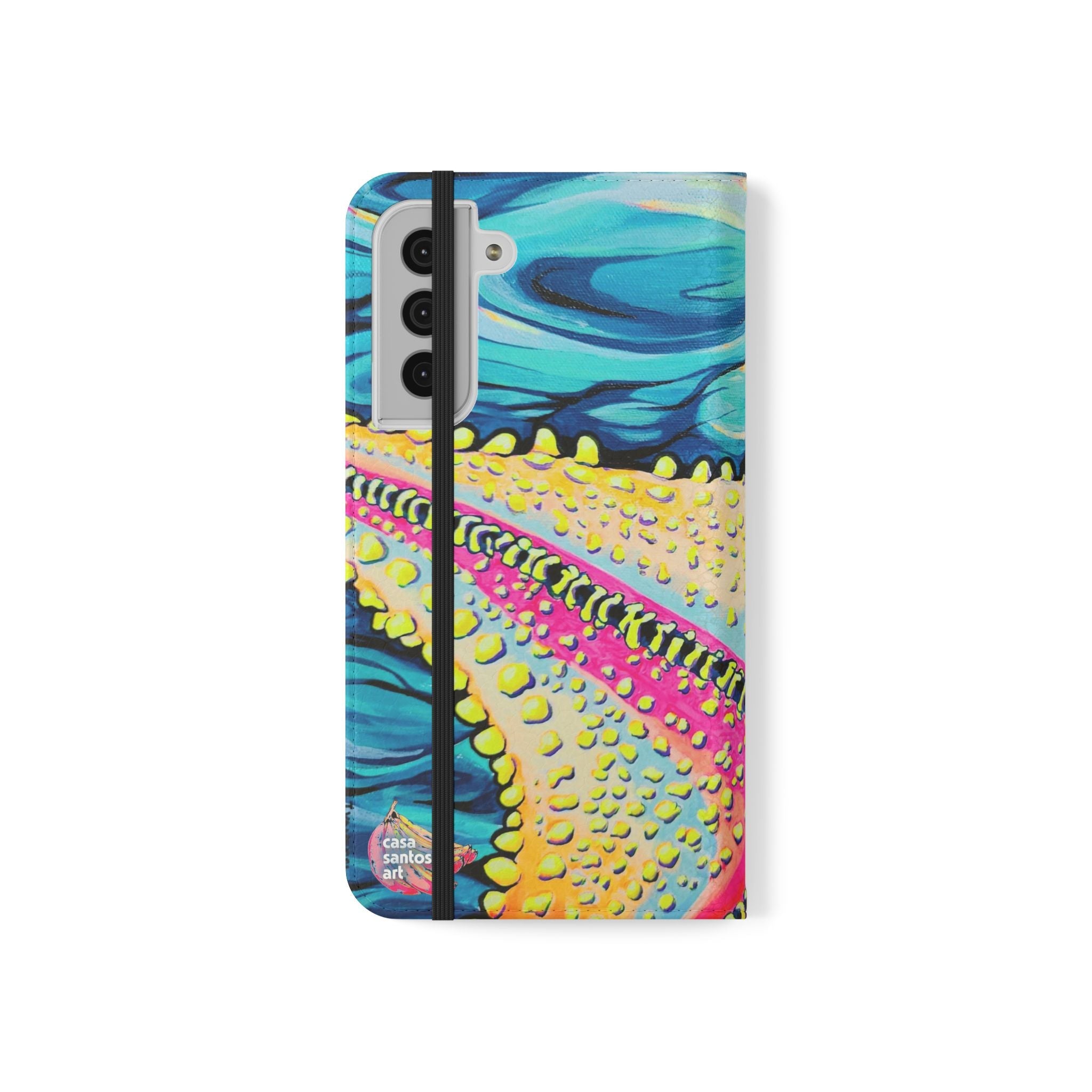 Starfish Beach Bocas Flip Phone Case – Wallet Cover with Card Slots