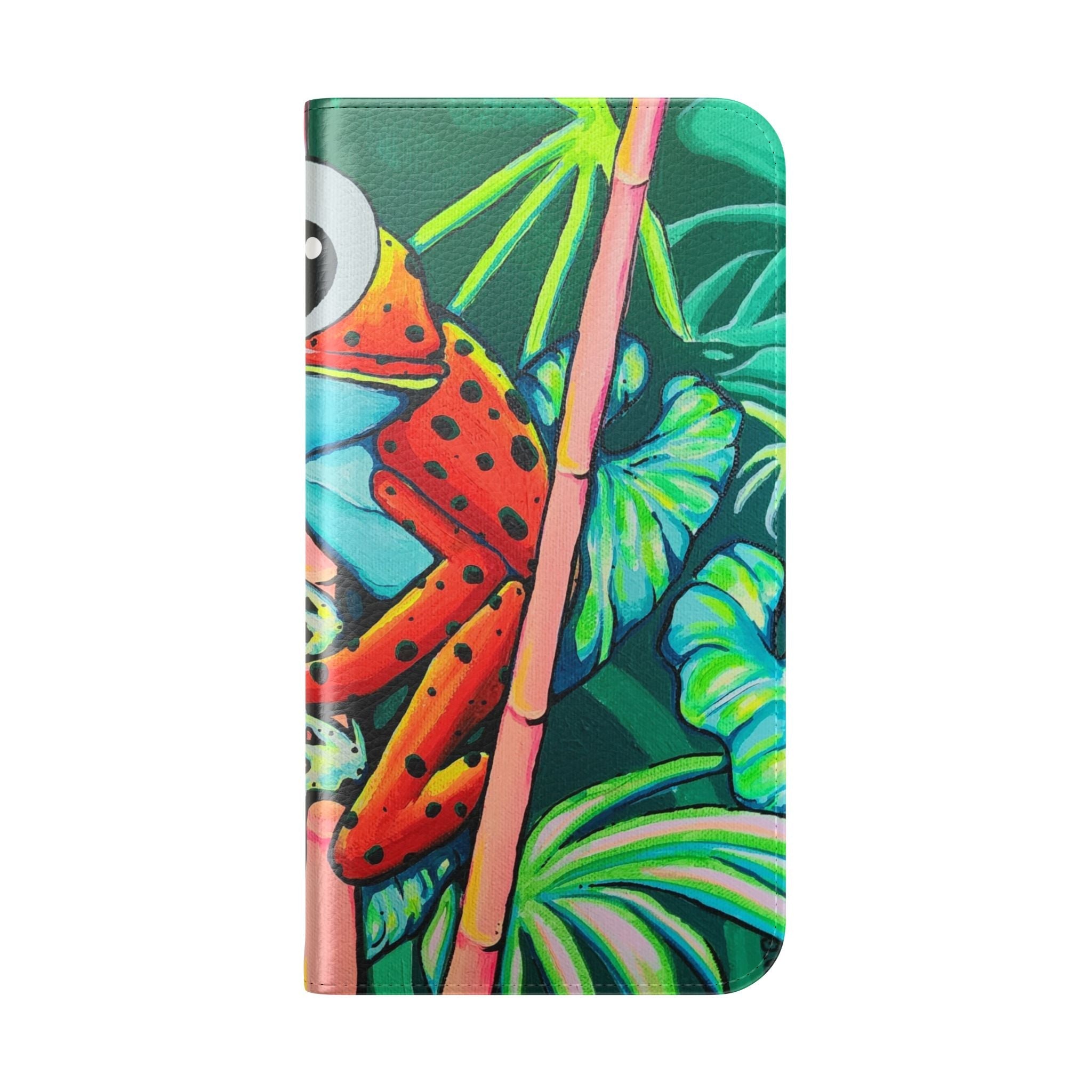 Cyclops Red Frog Flip Phone Case – Wallet Cover with Card Slots