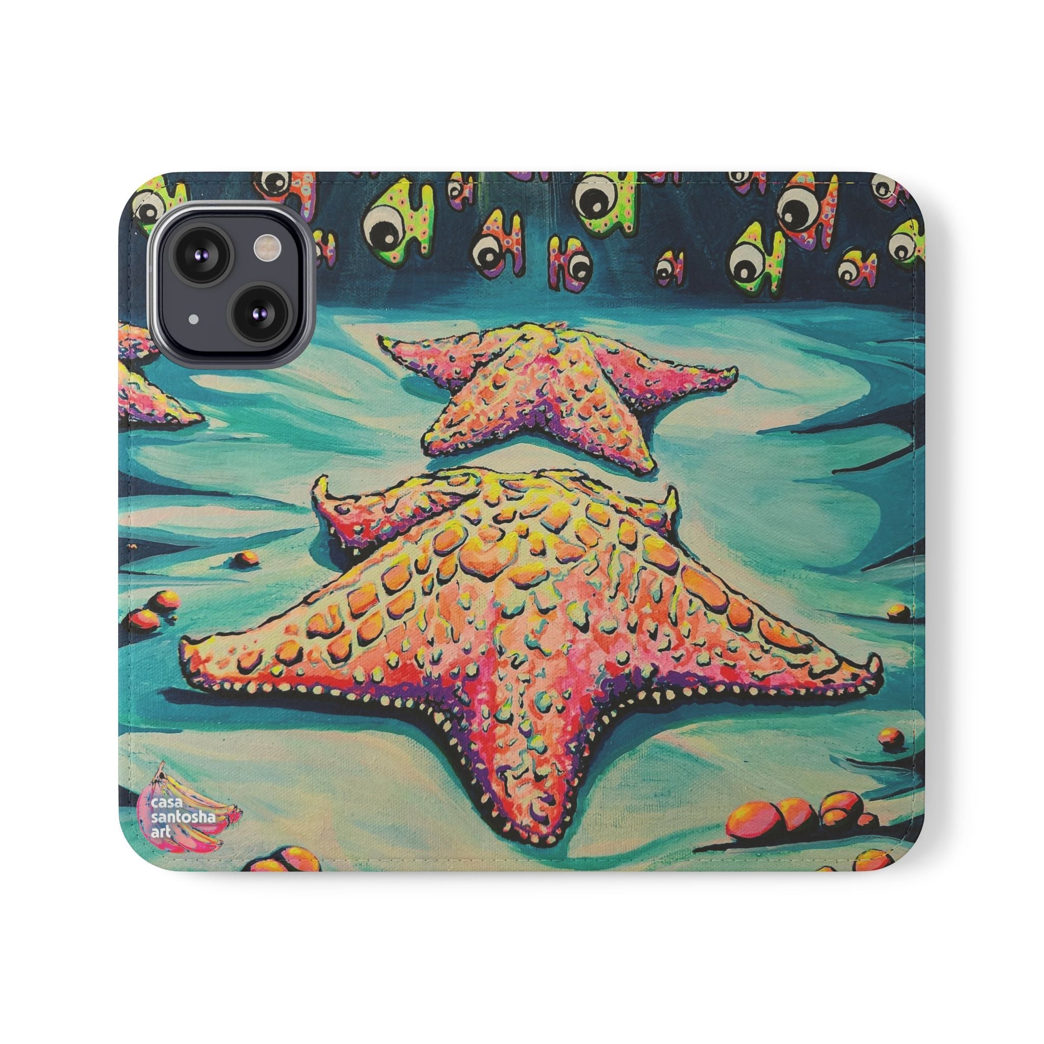 Cyclops Starfish Flip Phone Case – Wallet Cover with Card Slots
