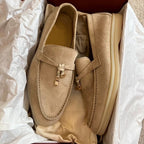 Tassel Buckle Leather Loafers