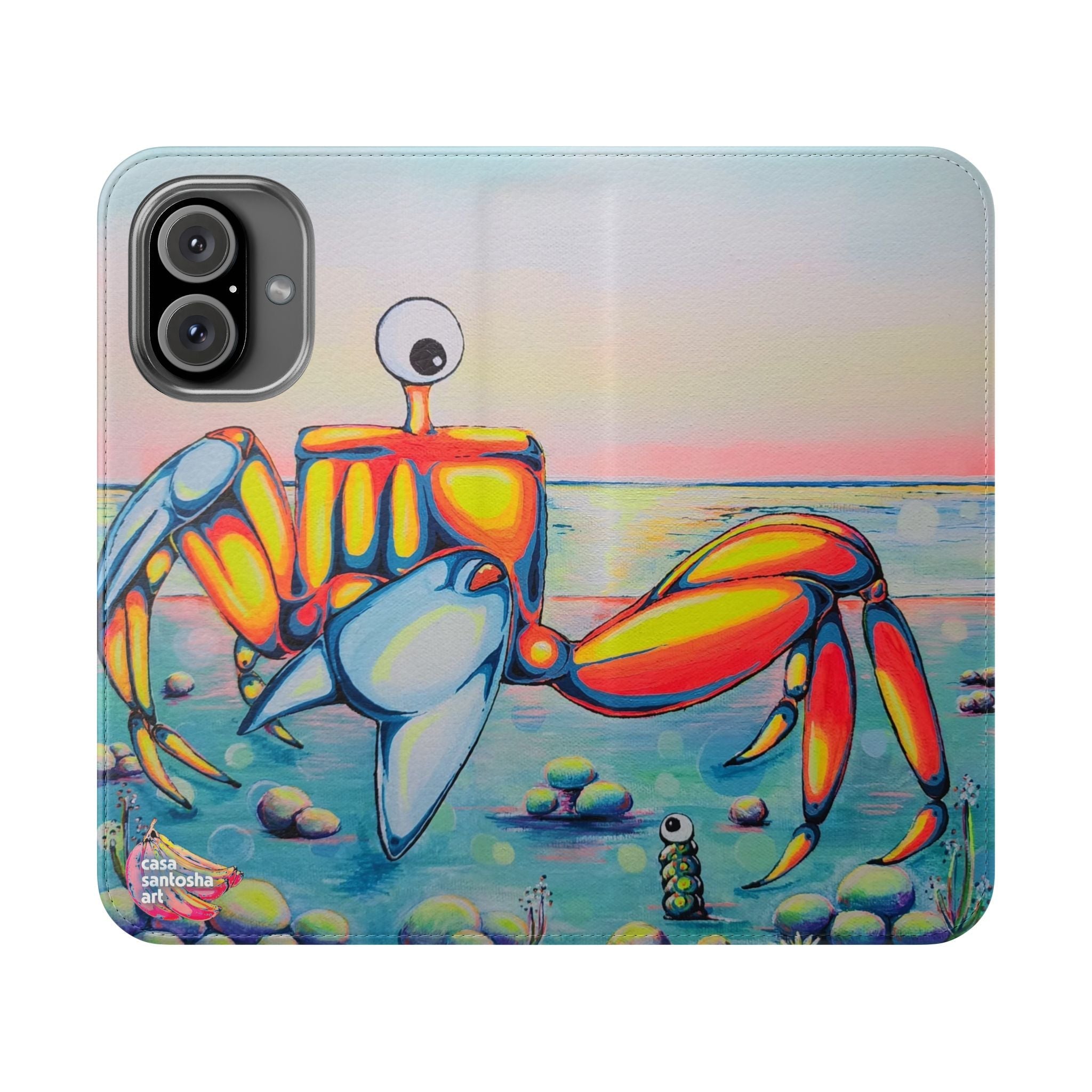Cyclops Crab Flip Phone Case – Wallet Cover with Card Slots