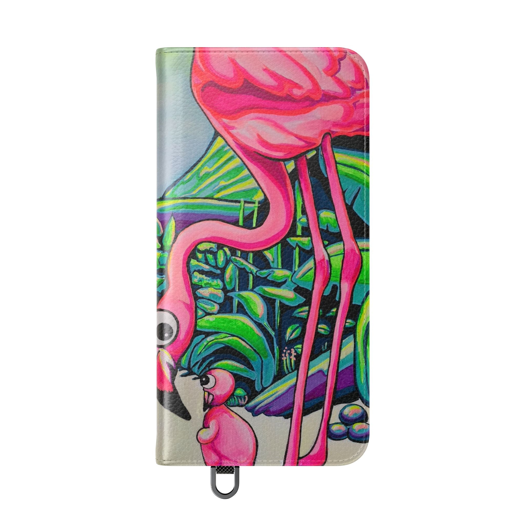 Cyclops Flamingo Family Flip Phone Case – Wallet Cover with Card Slots