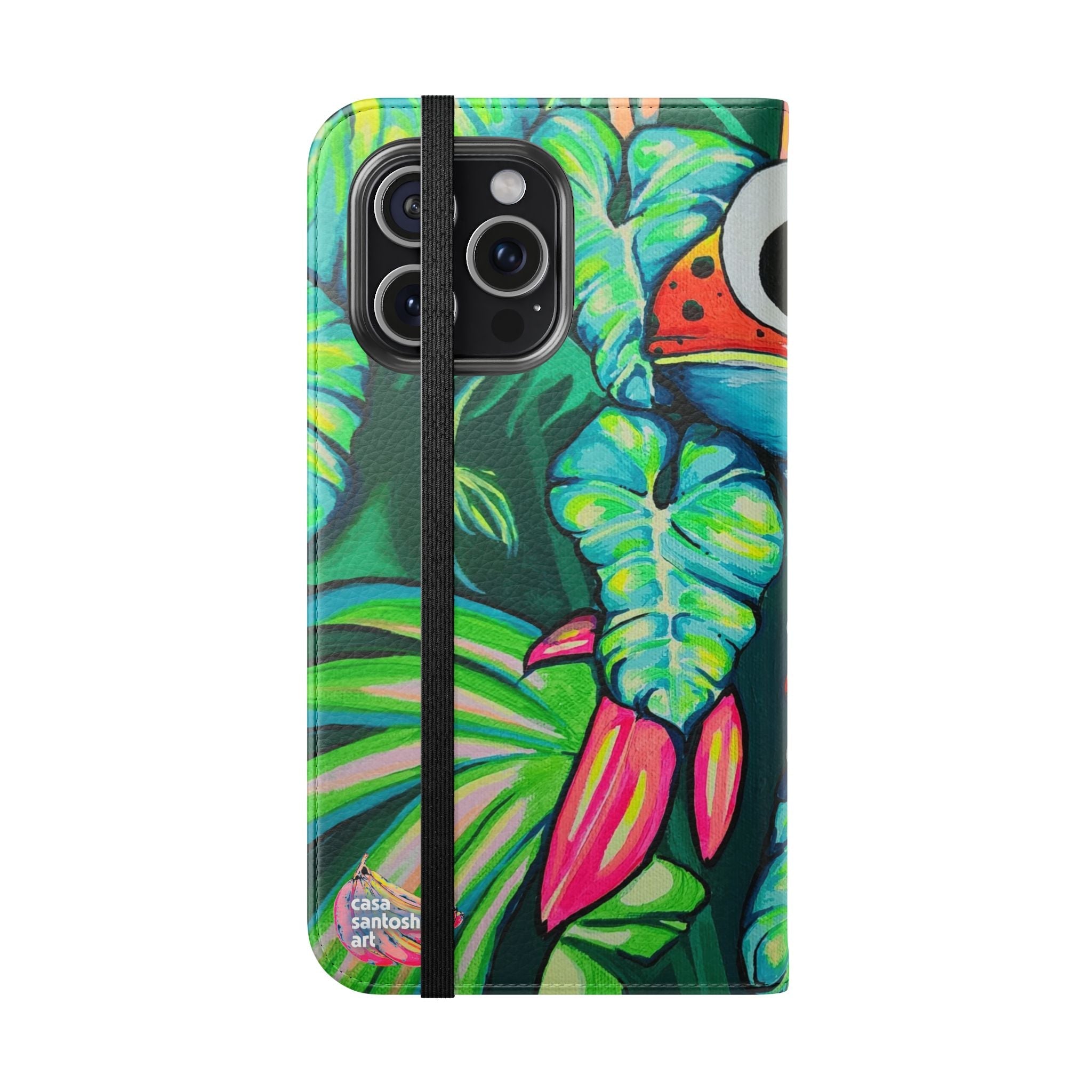 Cyclops Red Frog Flip Phone Case – Wallet Cover with Card Slots