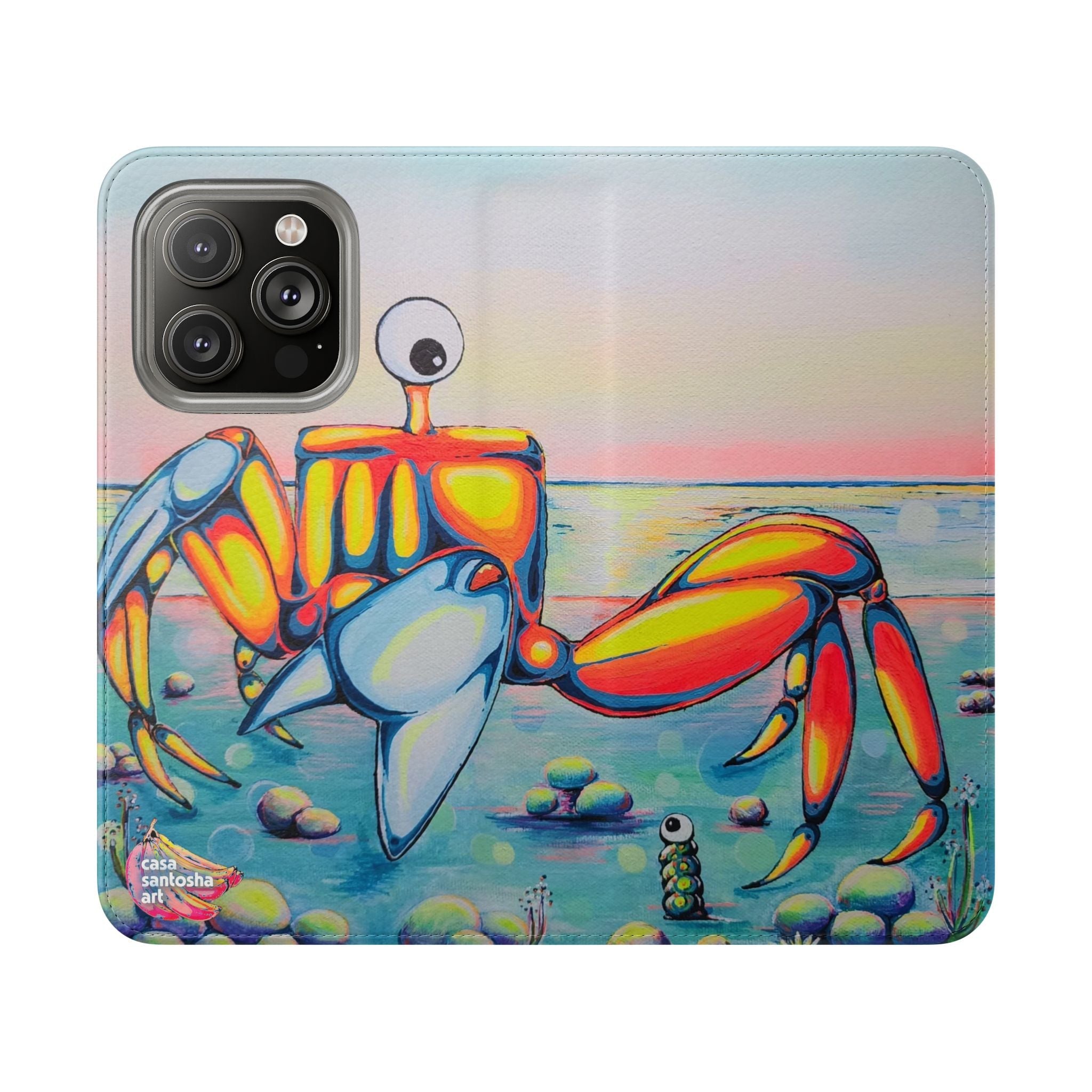 Cyclops Crab Flip Phone Case – Wallet Cover with Card Slots