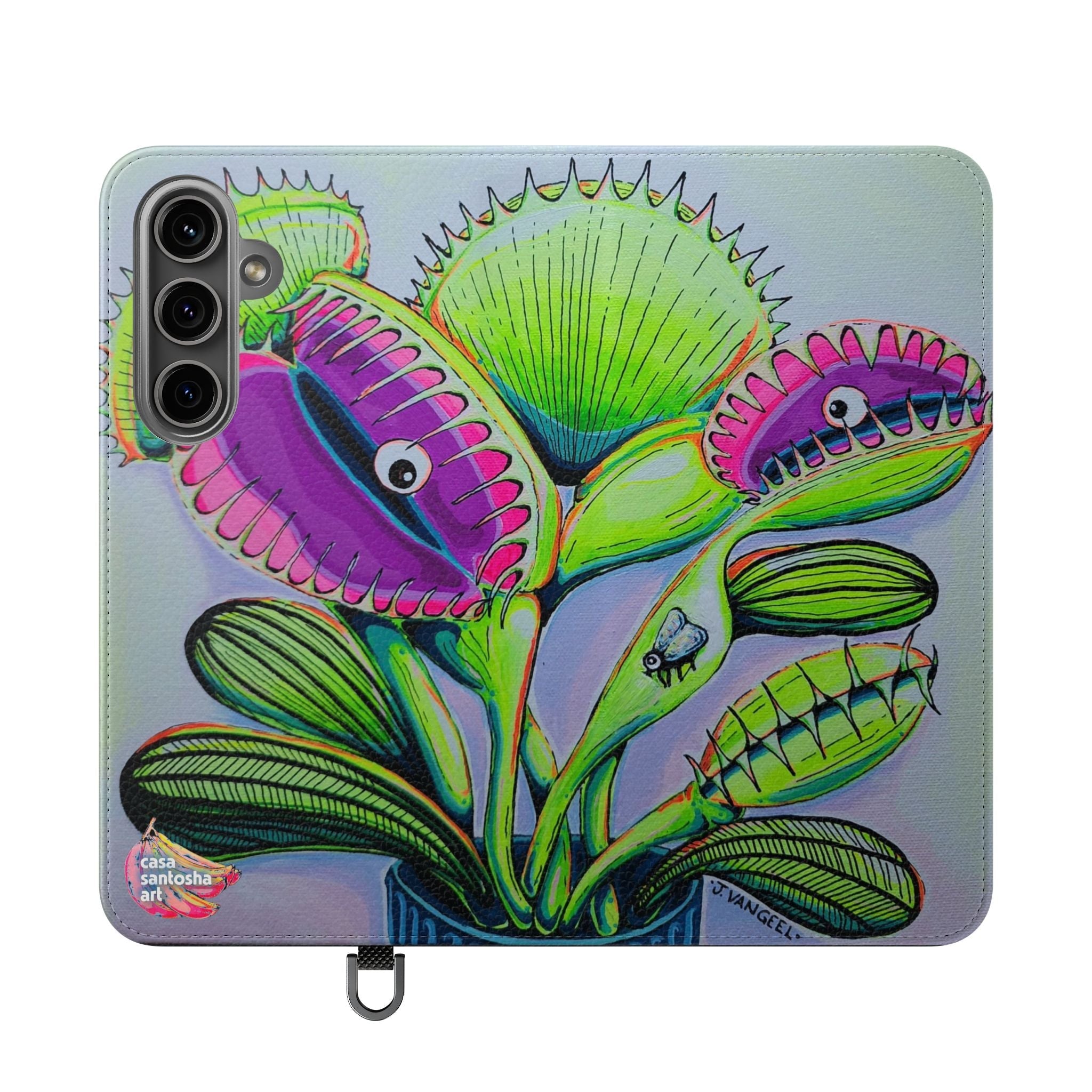 Cyclops Venus Fly Trap Flip Phone Case – Wallet Cover with Card Slots