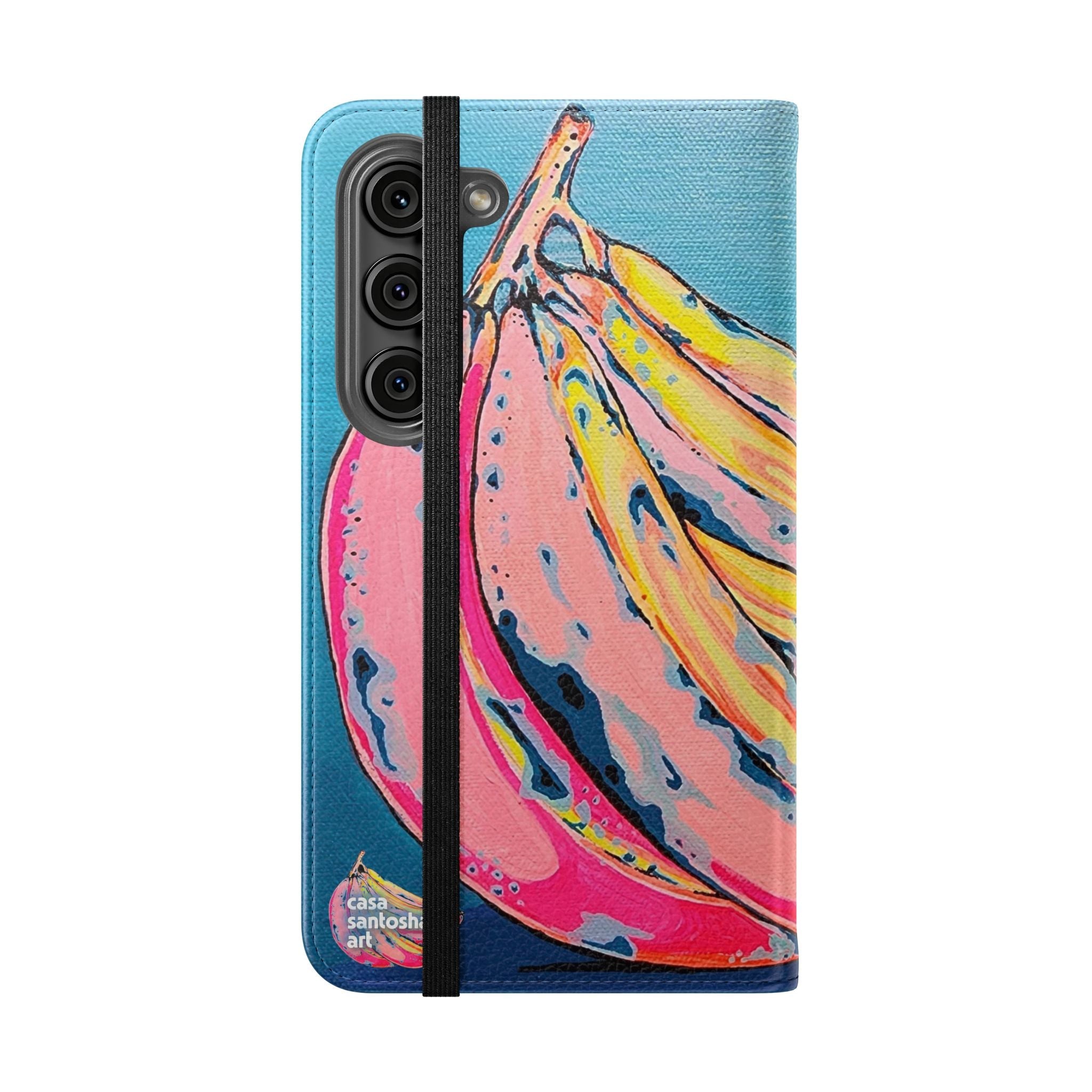 Neon Bananas Flip Phone Case – Wallet Cover with Card Slots