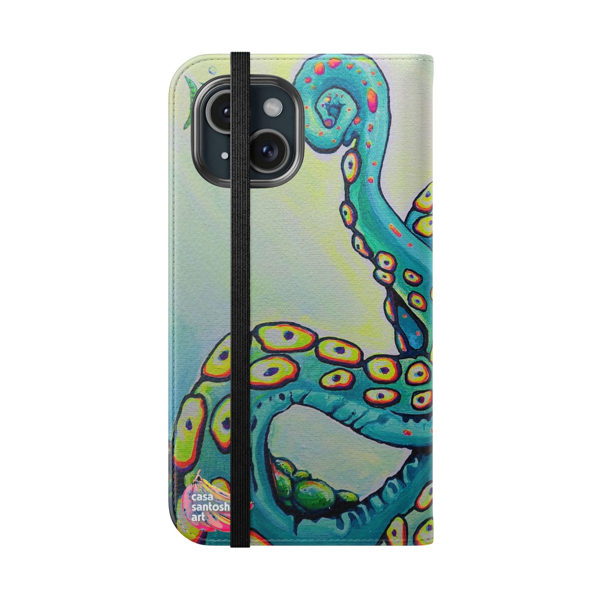 Cyclops Octopus Flip Phone Case – Wallet Cover with Card Slots