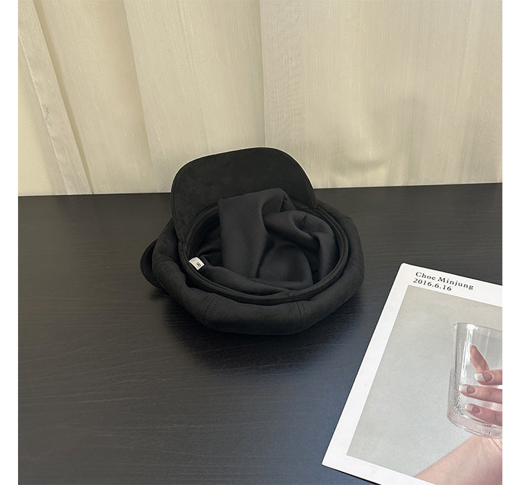 Bear Ears Suede Fleece Hat