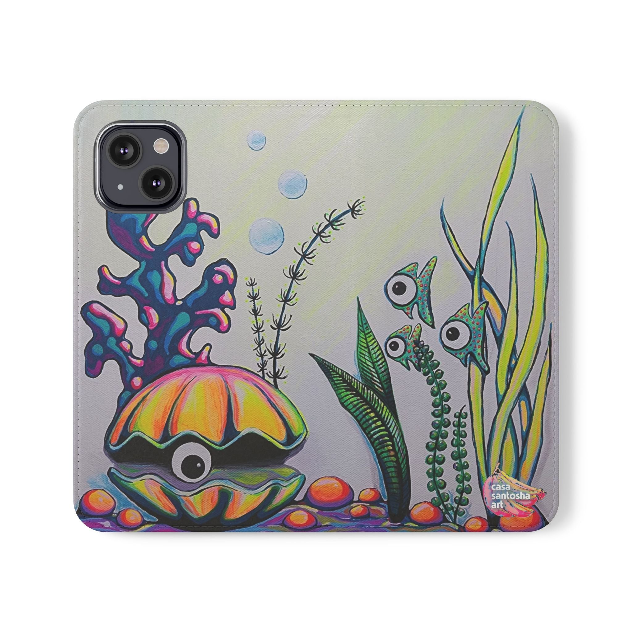 Cyclops Clam Flip Phone Case – Wallet Cover with Card Slots