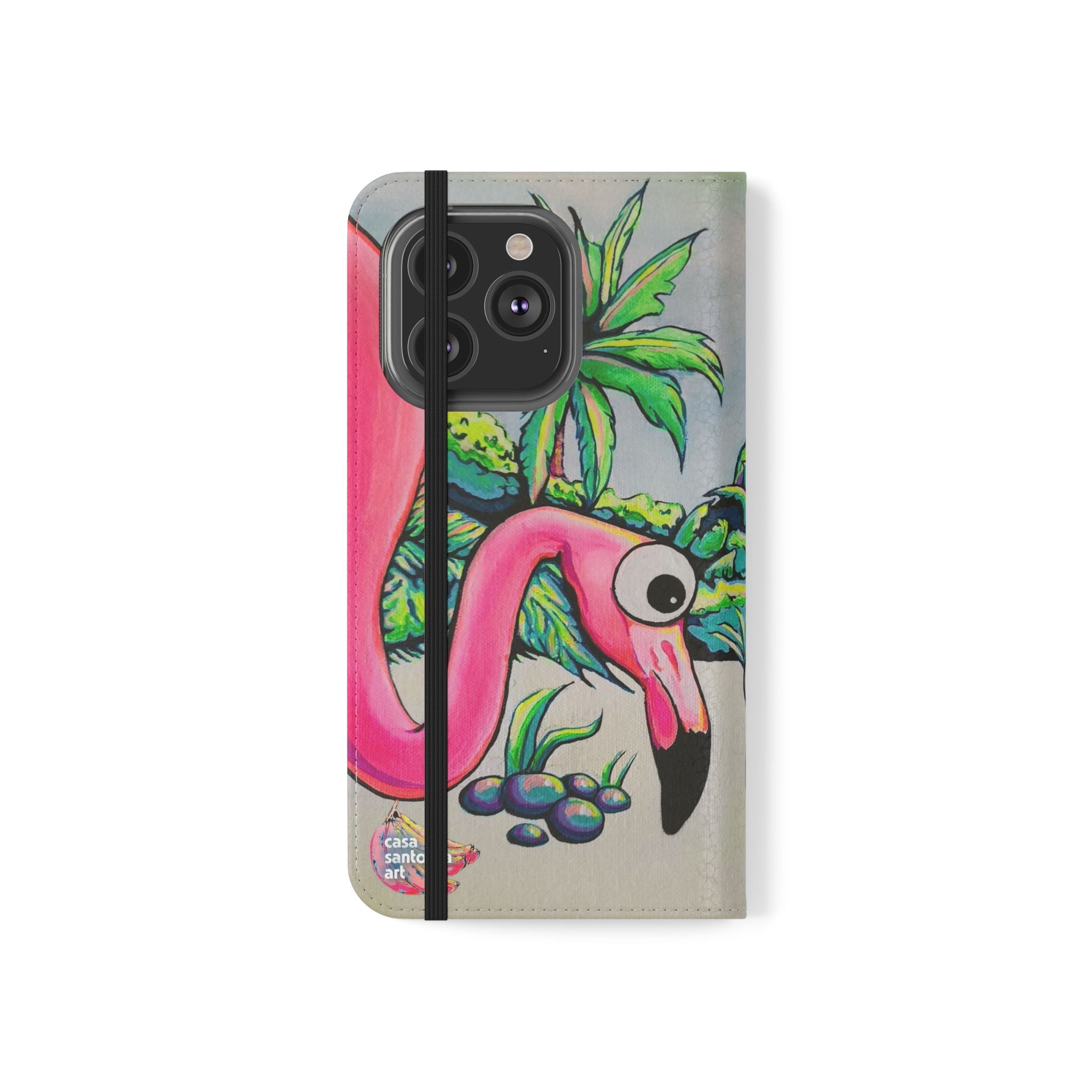 Cyclops Flamingo Family Flip Phone Case – Wallet Cover with Card Slots