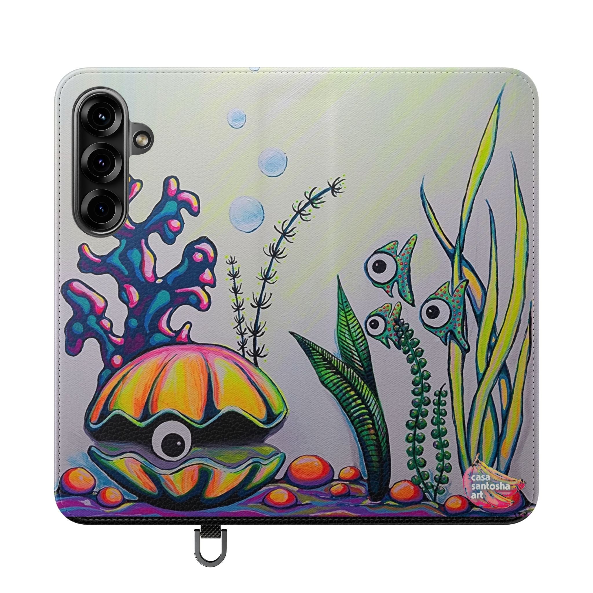 Cyclops Clam Flip Phone Case – Wallet Cover with Card Slots