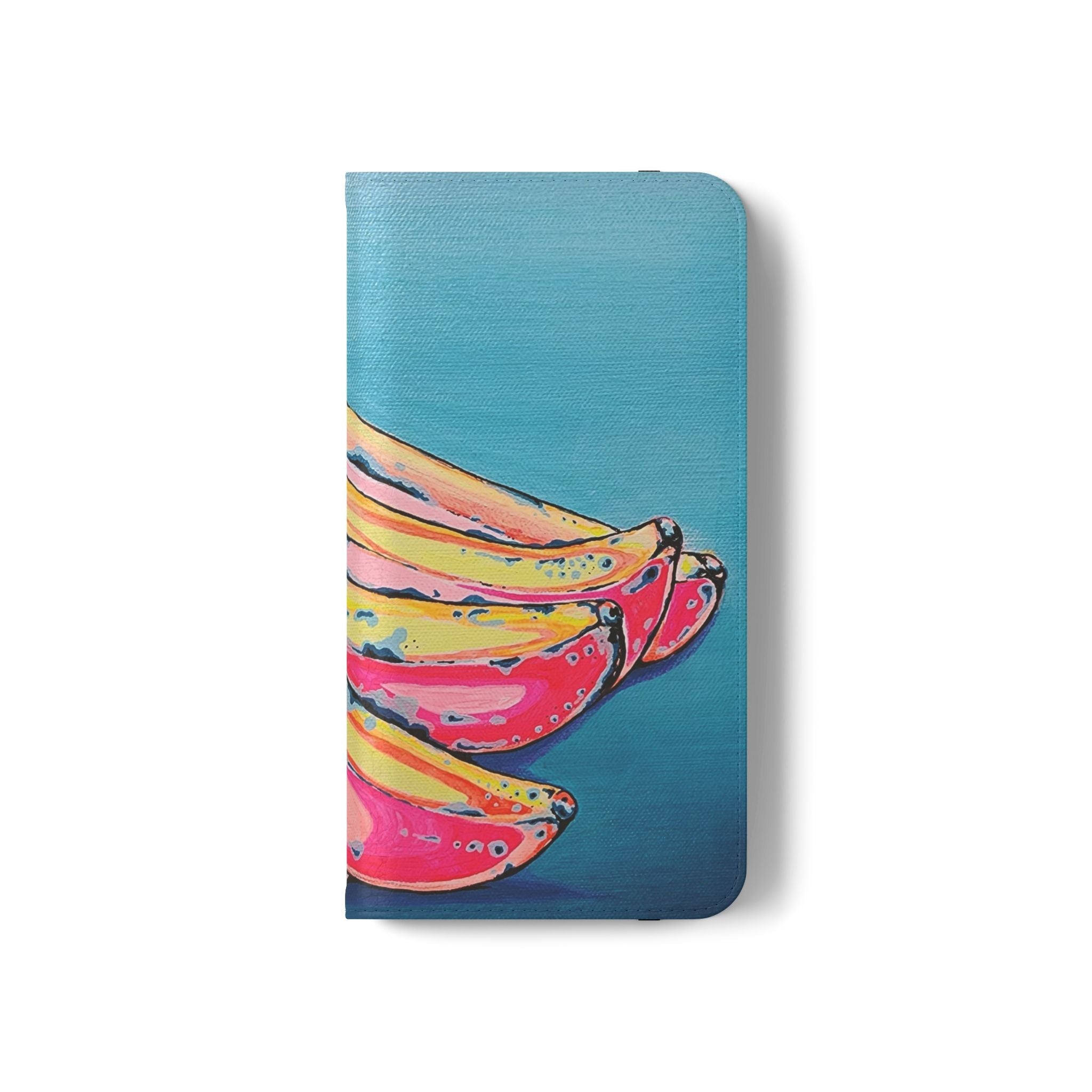 Neon Bananas Flip Phone Case – Wallet Cover with Card Slots