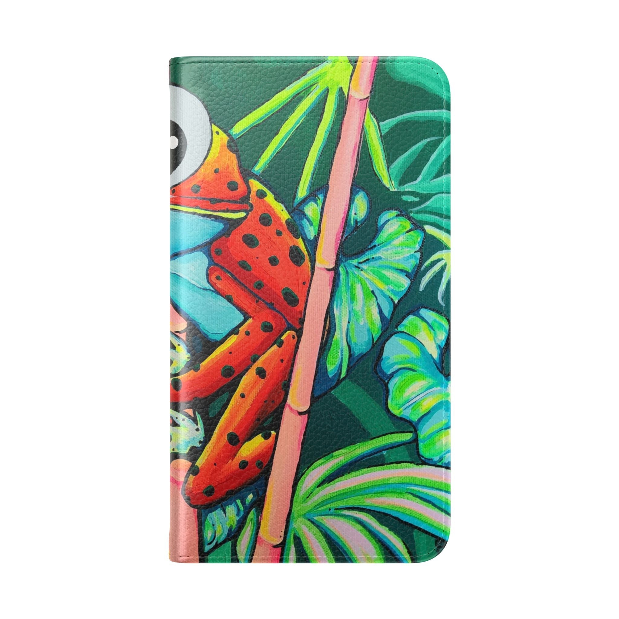 Cyclops Red Frog Flip Phone Case – Wallet Cover with Card Slots