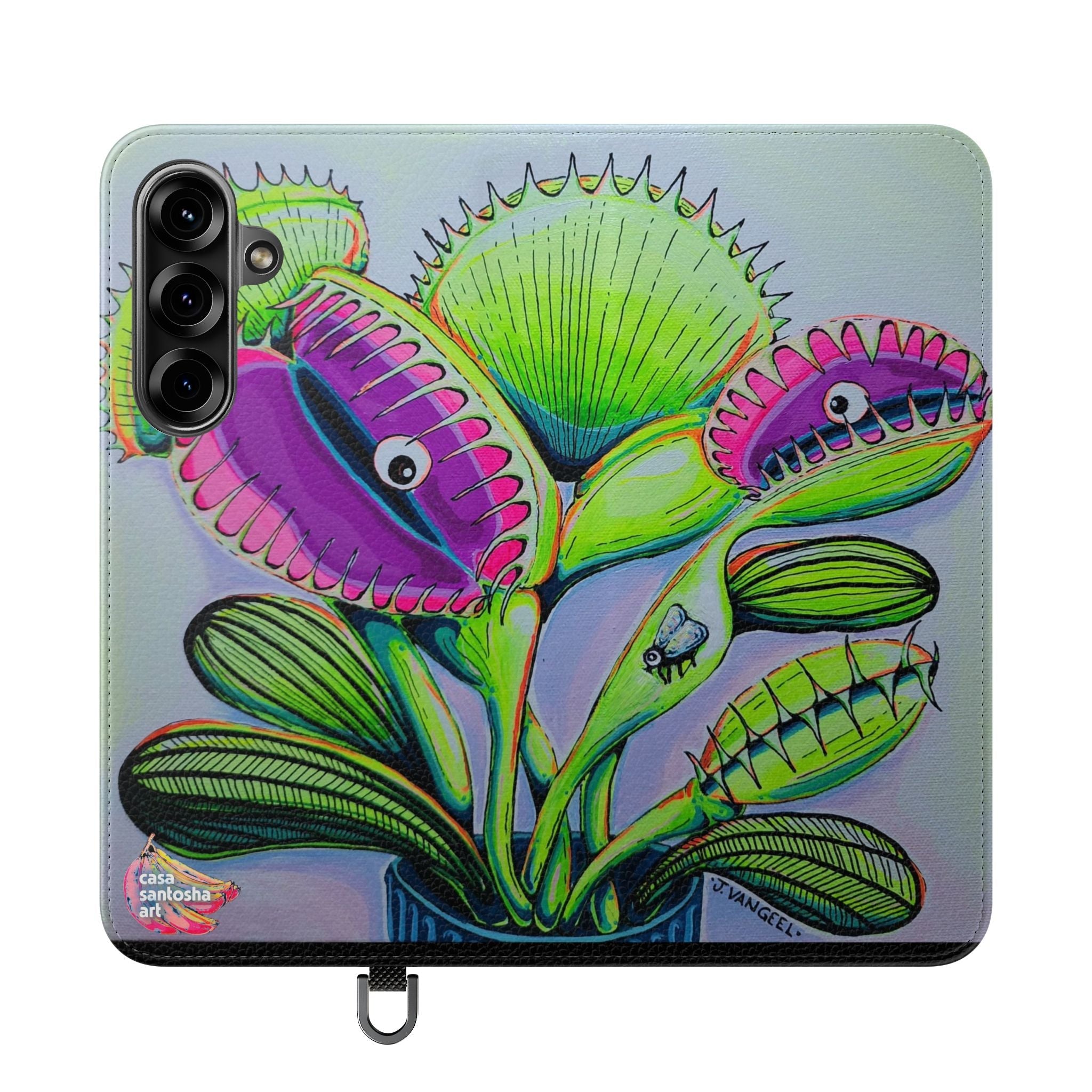 Cyclops Venus Fly Trap Flip Phone Case – Wallet Cover with Card Slots
