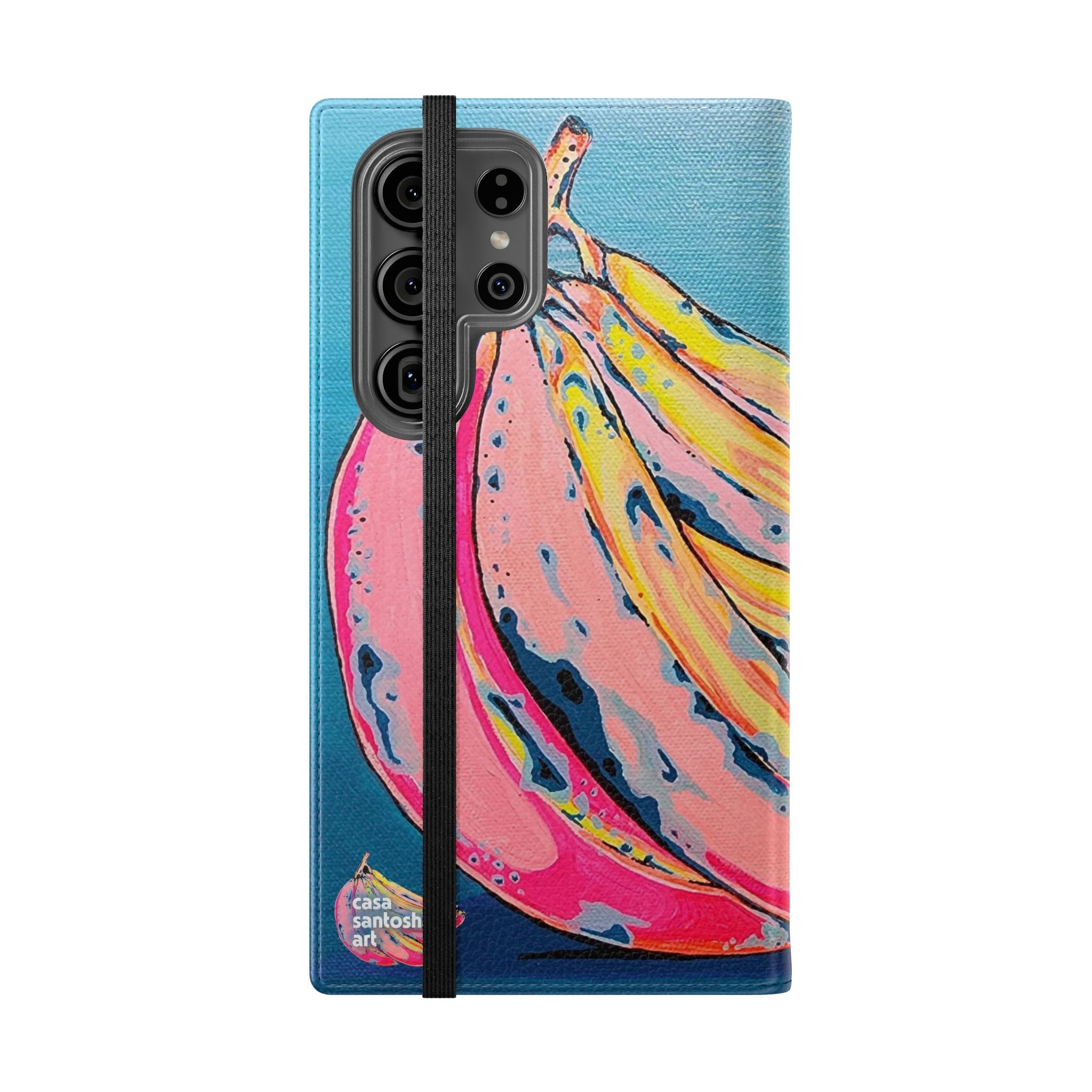 Neon Bananas Flip Phone Case – Wallet Cover with Card Slots