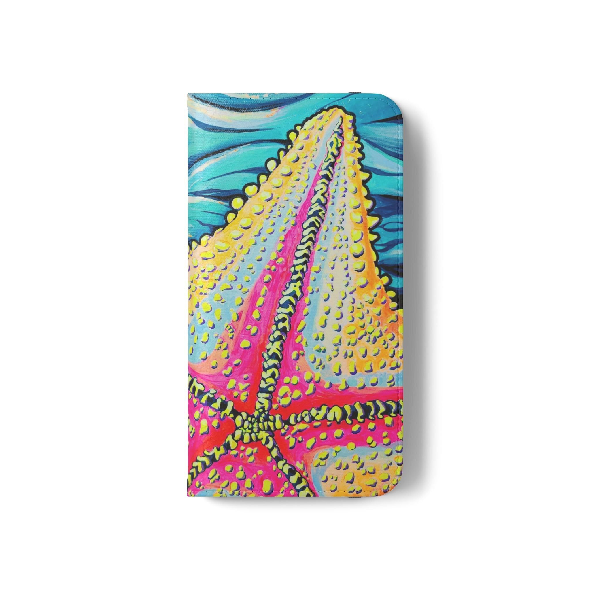 Starfish Beach Bocas Flip Phone Case – Wallet Cover with Card Slots