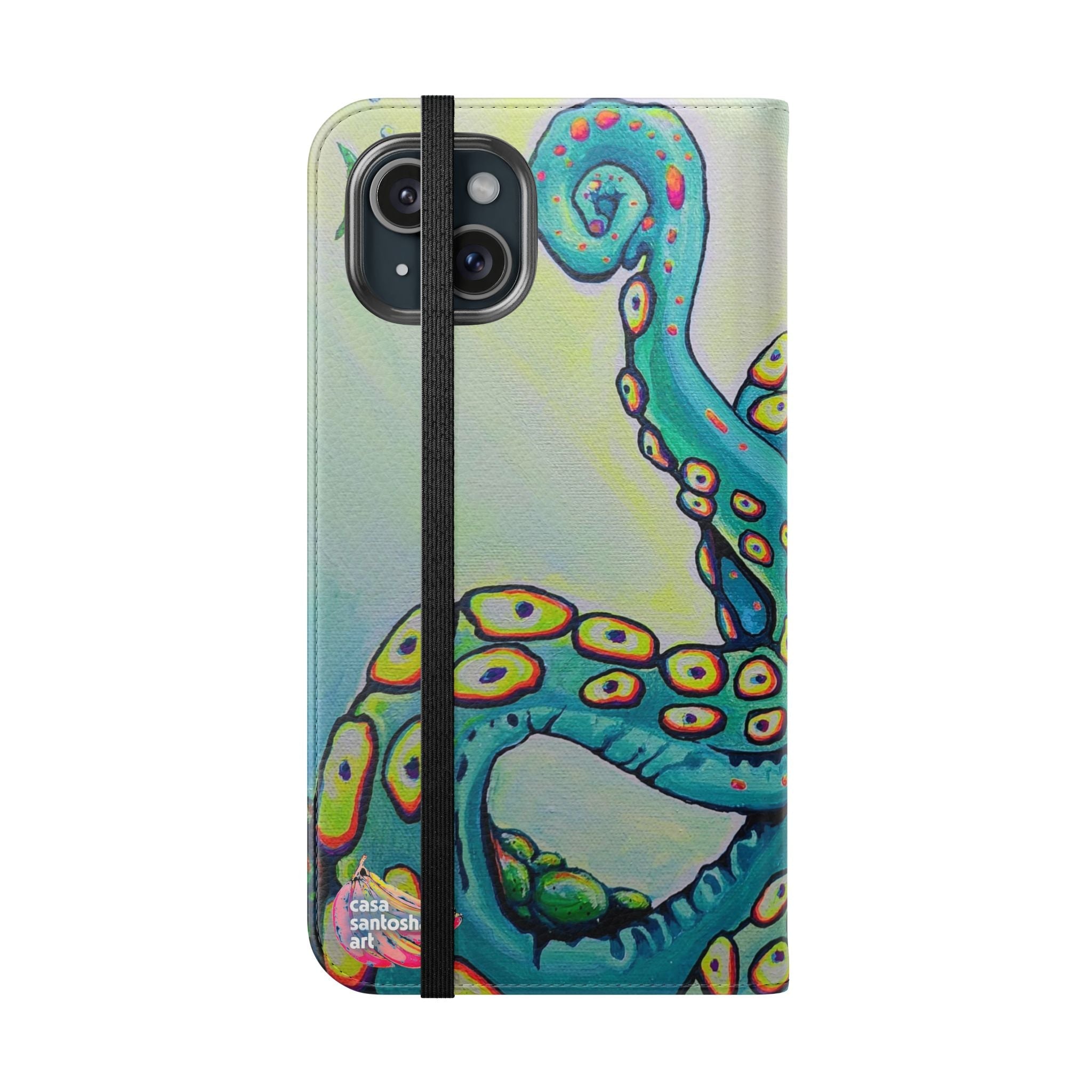 Cyclops Octopus Flip Phone Case – Wallet Cover with Card Slots