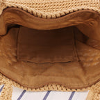 Mori Crochet Woven Straw Beach Bag