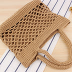 Mori Crochet Woven Straw Beach Bag
