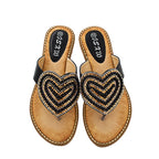 Rhinestone Pearl Love Flip-flops Sandals