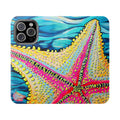 Starfish Beach Bocas Flip Phone Case – Wallet Cover with Card Slots