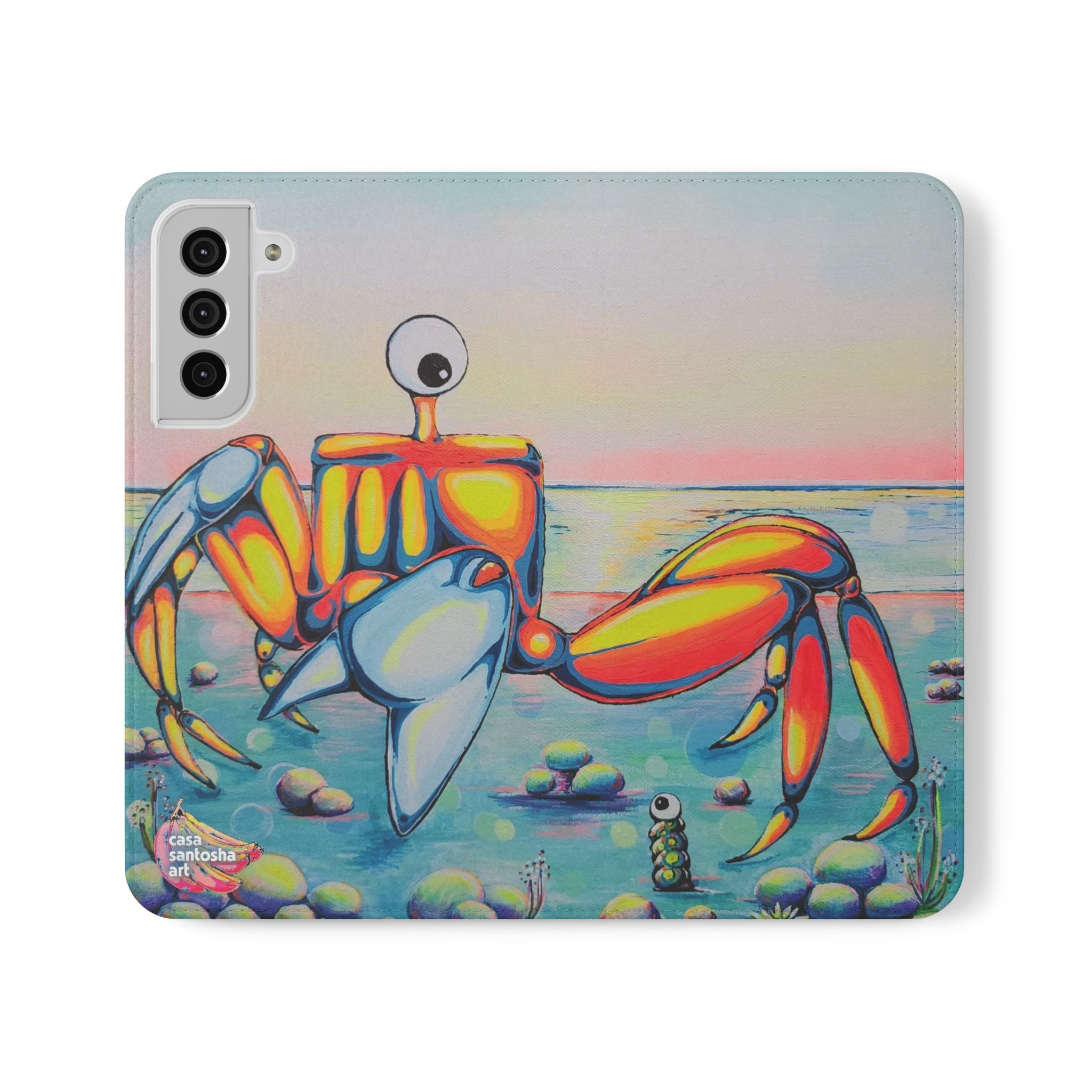 Cyclops Crab Flip Phone Case – Wallet Cover with Card Slots