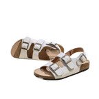 Leather Velcro Closure Sandals