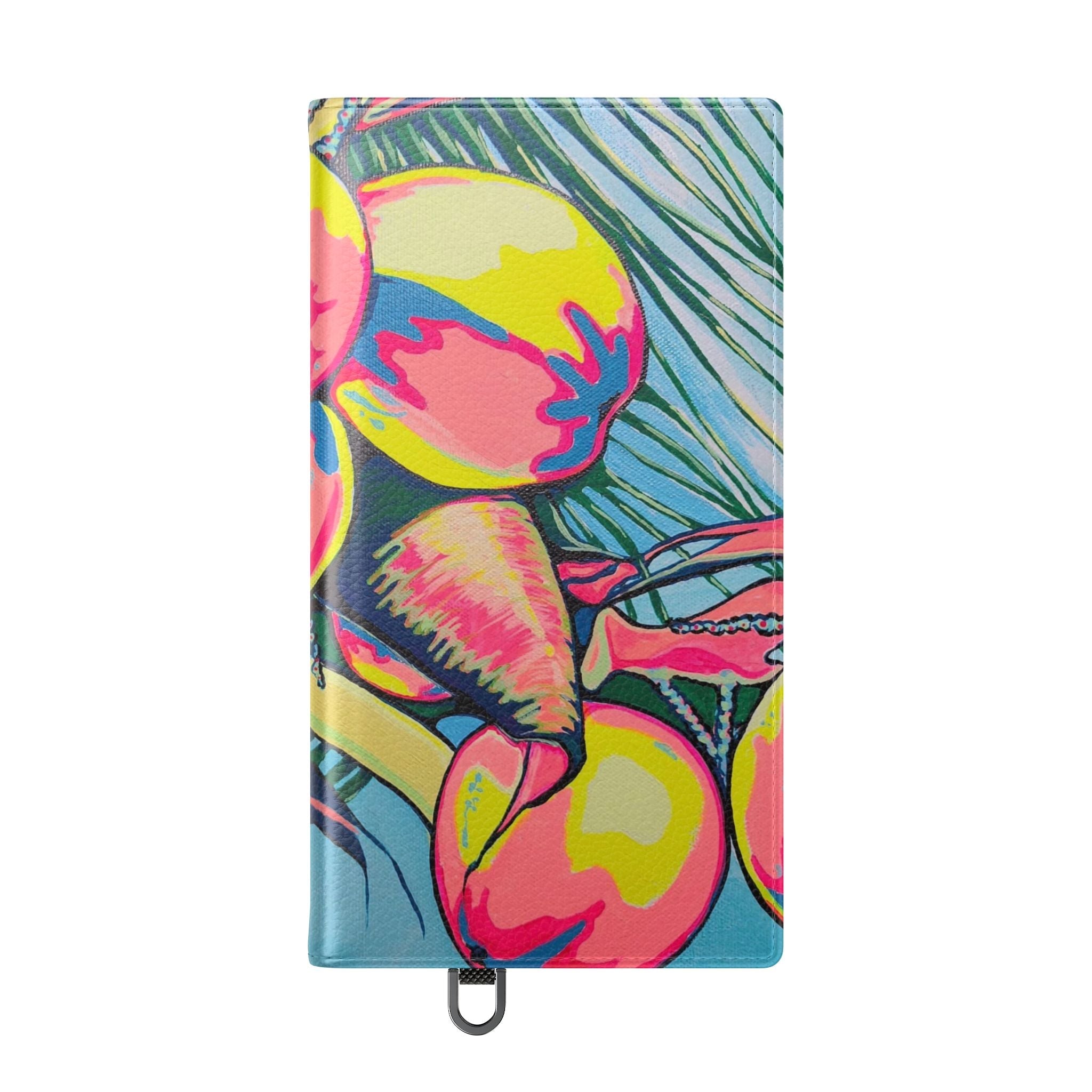 Neon Coconuts Flip Phone Case – Wallet Cover with Card Slots