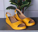 Fish Mouth Sling Back Flat Sandals