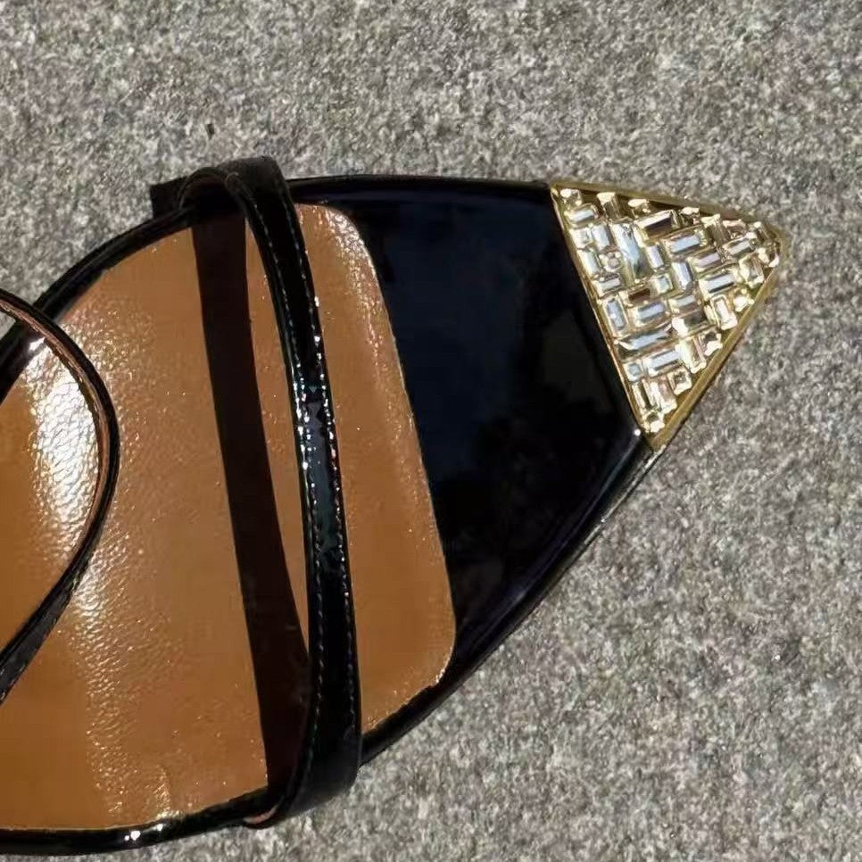 Pointed-toe Rhinestone Stilettos