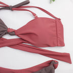 Color Block Bikini Swimsuit