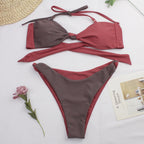 Color Block Bikini Swimsuit