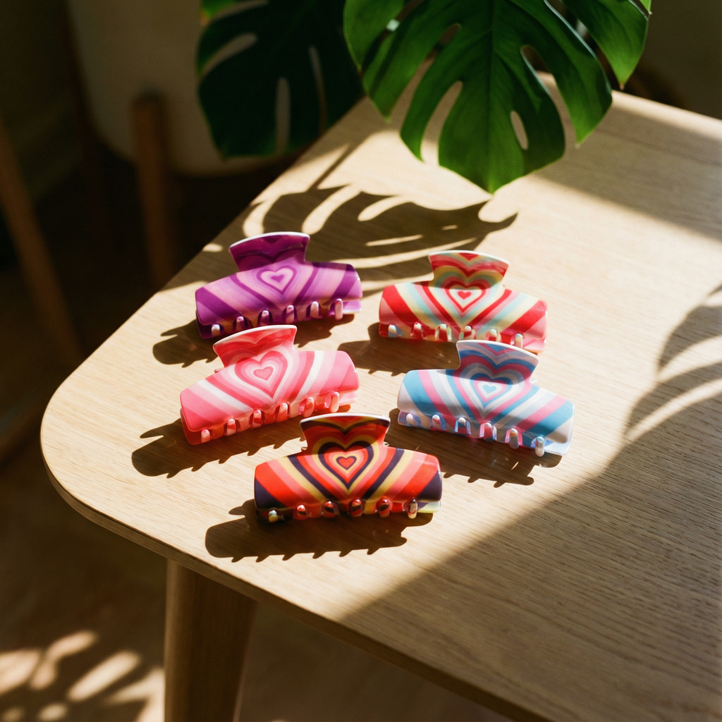 Gift Box with 70s Hair Claws Set of 5