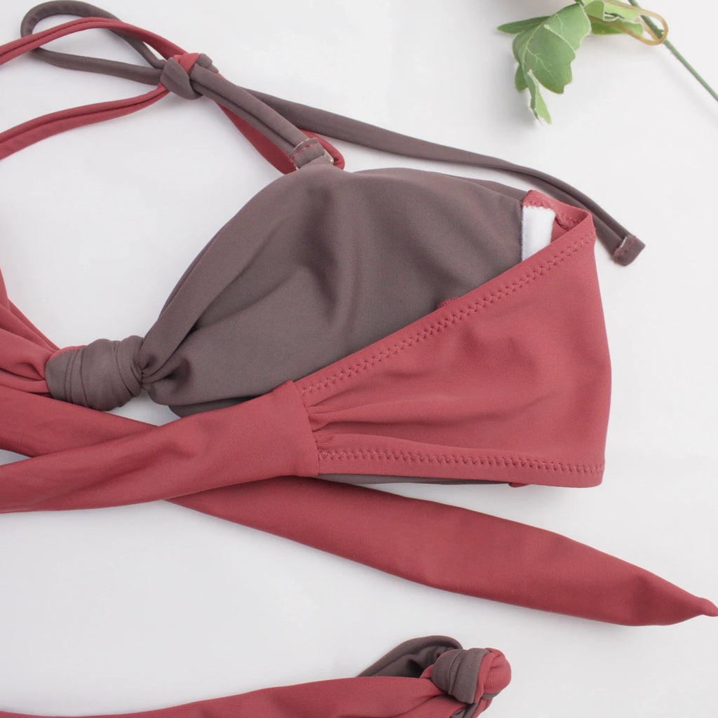 Color Block Bikini Swimsuit