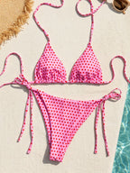 Triangle Strap Vacation Bikini Swimsuit