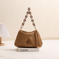 Underarm Cotton Thread Woven Bag Tassel One Shoulder Straw Bag Vacation Beach Bag Niche Women Bag