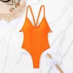 Criss-Cross Strap One Piece Swimsuit