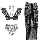 Flounce Sleeve Bikini Swimsuit