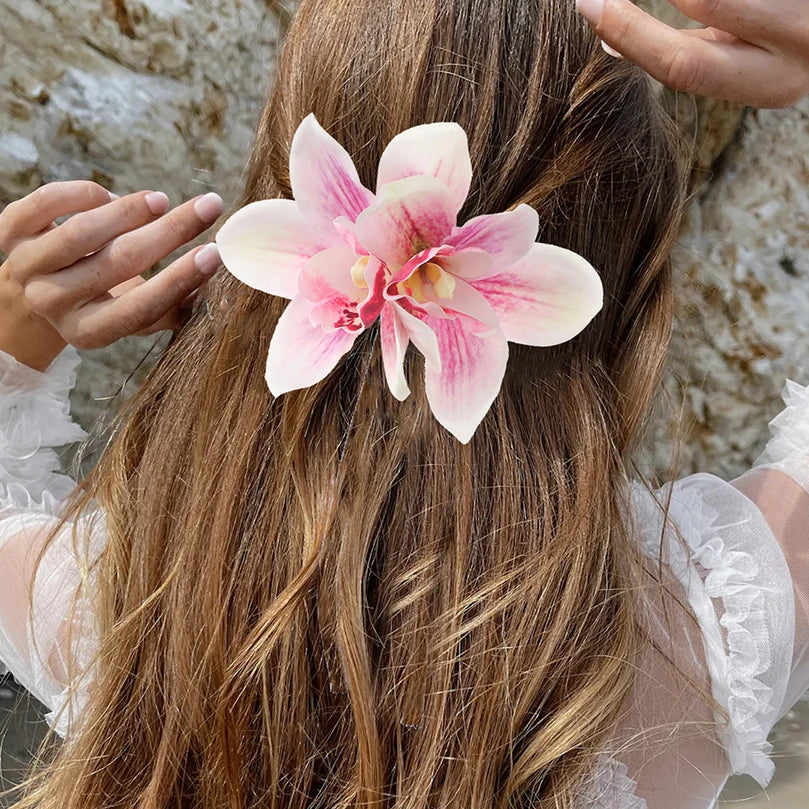 Gladiolus Flowers Small Hair Clip
