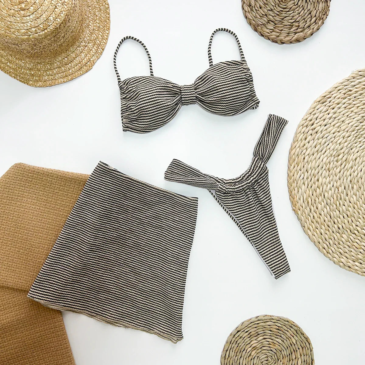 Melia Three Piece Vacation Swimsuit with Cover Up